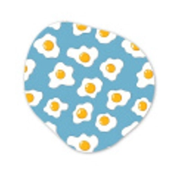Eieren - Dooiers - Blauw Wandcirkel Organisch Forex 3mm klein 629 -3d
