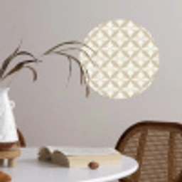 Patroon - Klassiek - Beige Wandcirkel behangsticker klein 186 -sfeer3