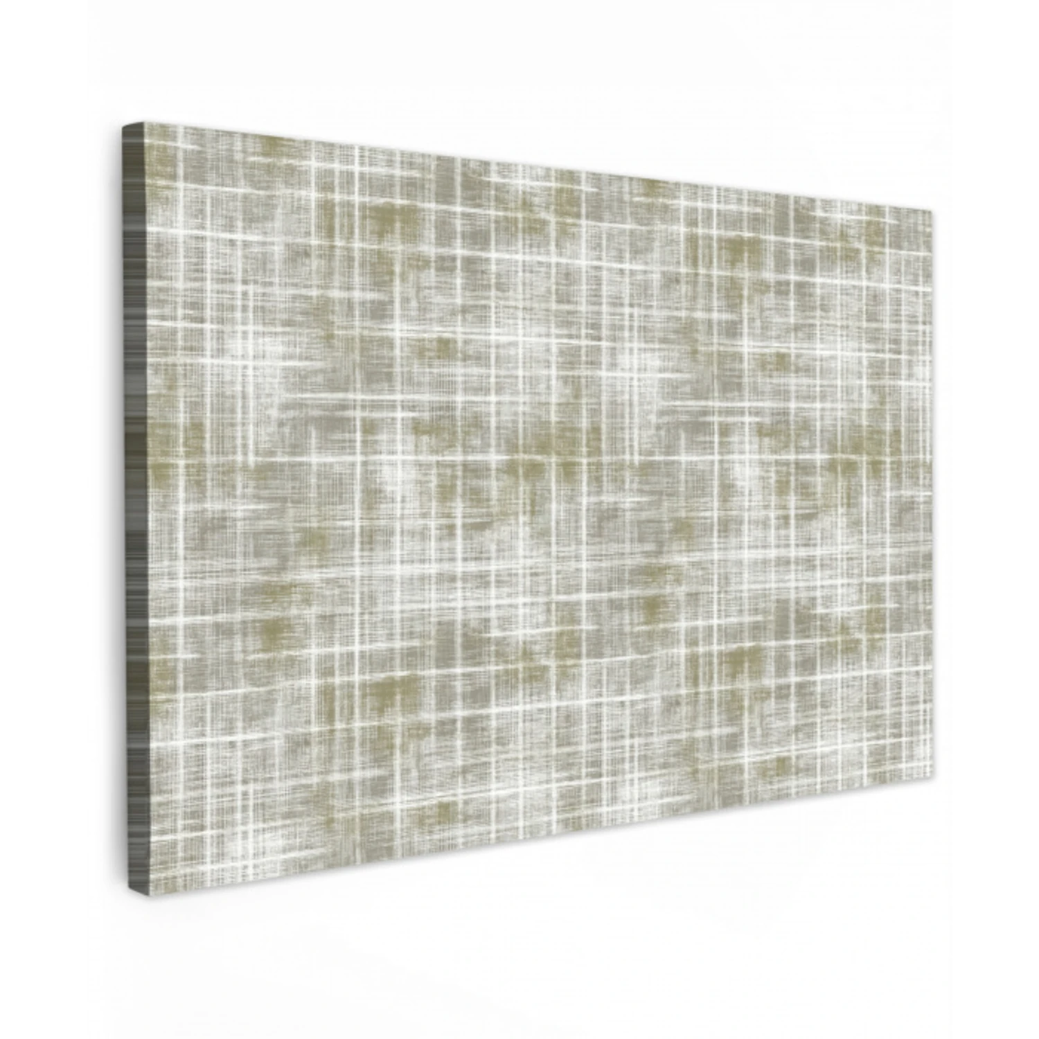 Linnen - Patroon - Groen canvas 2cm klein 34 -z3d
