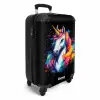 Eenhoorn met kleurrijke graffiti NBS - Handbagage koffer - Unisex middel -productfoto_3d