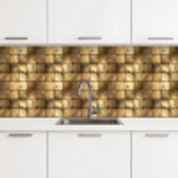 Geometrisch - Tegels - Goud keuken achterwand 2 middel 871 -3d