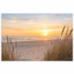Zonsondergang - Duinen - Zee poster papier klein -3d