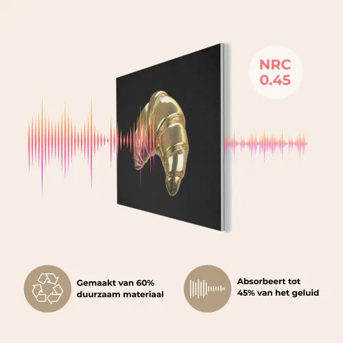 Croissant - Brood - Goud - Zwart PET vilt klein -USP_NL