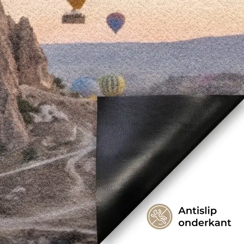 Luchtballonnen - Rotsen - Zonsopgang Deurmat klein -antislip_NL