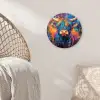 Marmer - Modern - Goud Wandcirkel kunststof plaat 5mm dik klein -sfeer5