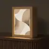 Retro - Geometrische lagen - Aardetinten Light Box met kabel (Tafellamp) klein -z3d_website