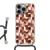 Geometrie - Modern - Retro Hoesje iPhone 16 Pro Max met koord klein 804 -3d