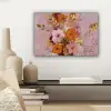 Schilderij - Bloemen - Rustiek - Roze canvas 2cm klein -sfeer6