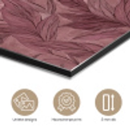 Bladeren - Patroon - Paars aluminium wit klein 46 -closeup_NL