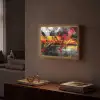 Kunst - Zwart - Abstract Light Box met batterij (Wandlamp) middel -sfeer1