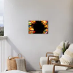 Fastfood - Graffiti - Hamburger - Eten - Modern Tuinposter op houten frame 2 cm dik klein -sfeer1