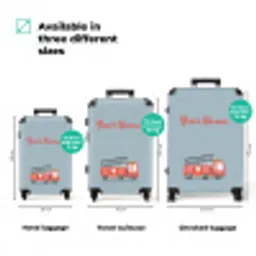 Brandweerauto blauwe achtergrond NBS - Handbagage koffer - Kinderen Unisex middel zzzzzzVergelijking_3EN
