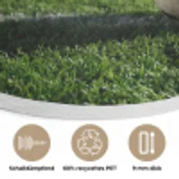 Voetbal - Stadion - Sport - Groen Akoestische PET Vilt - Rond klein -closeup_DE