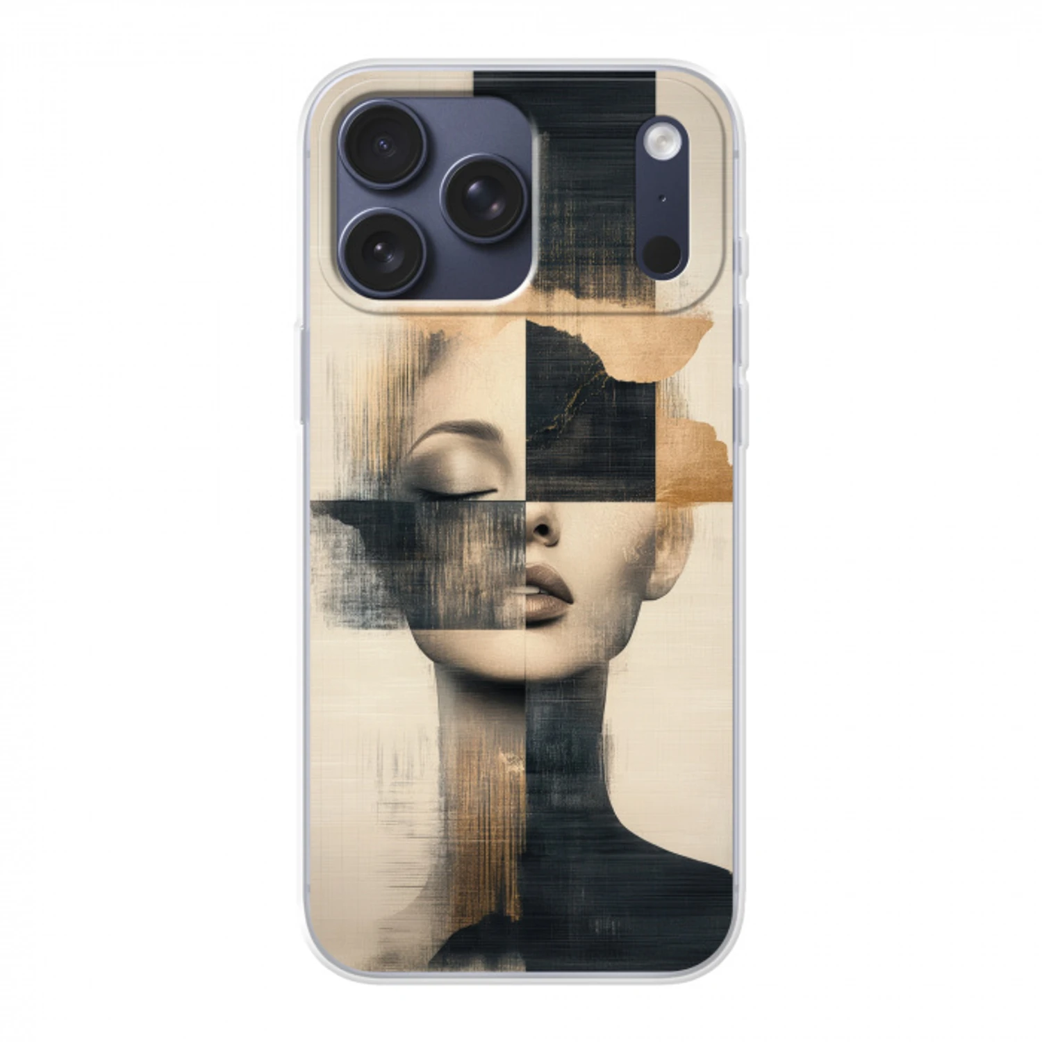 Goud - Vrouw - Rechthoeken Telefoonhoesje iPhone 17 Pro Max klein -3d