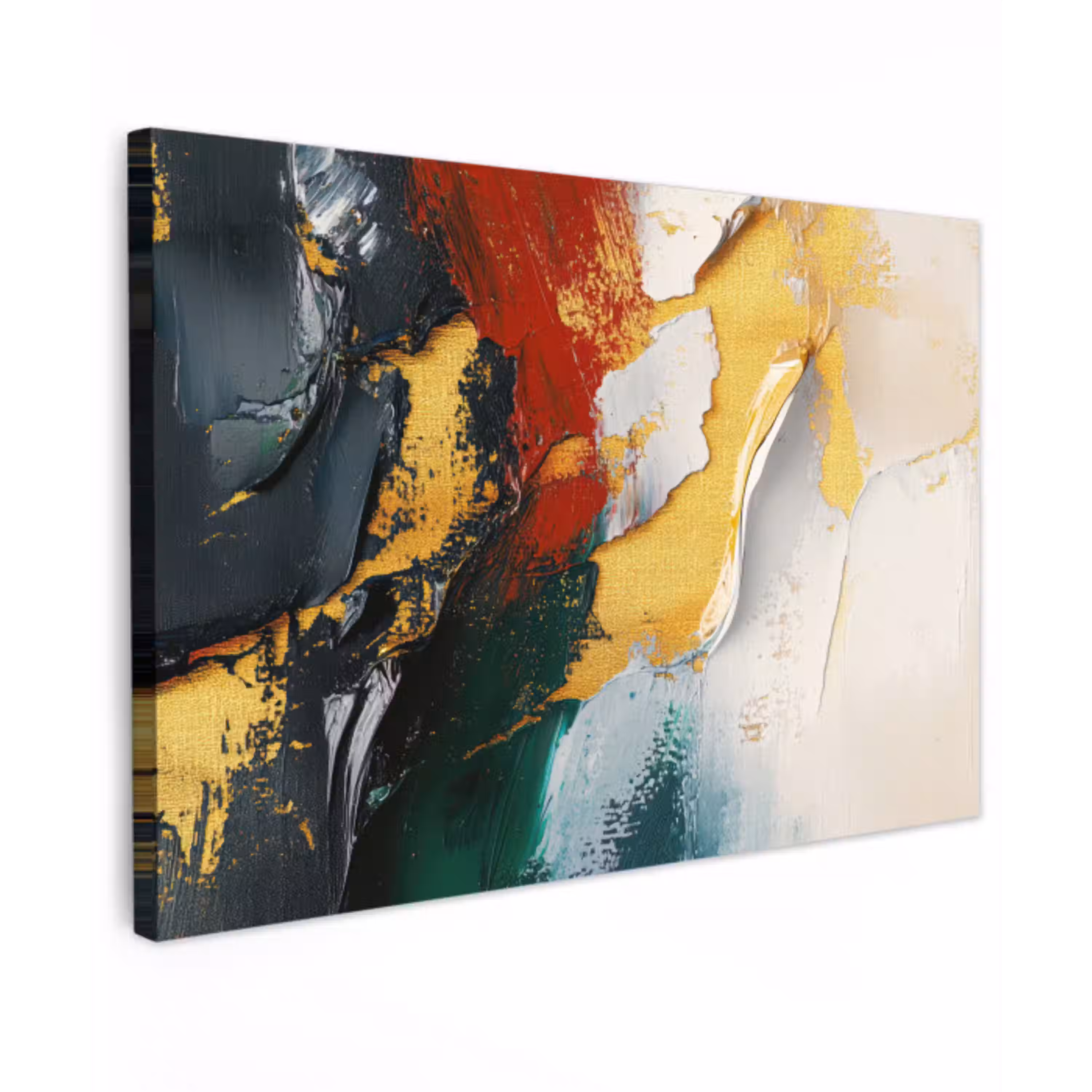 Modern - Kerst - Abstract - Goud canvas 2cm klein -z3d