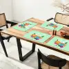 Thee - Illustratie - Kopjes - Bloemen Placemat vinyl groot -zzsfeer4_Kitchenyeah-website