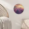 Lavendelveld - Quote - Zonsondergang Akoestische PET Vilt - Rond klein -sfeer4