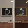 Bierpul - Schuim - Krijttekening Light Box met batterij (Wandlamp) middel -sfeer3
