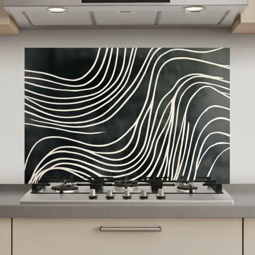 Lijnen - Patroon - Abstract - Wit keuken achterwand spatscherm klein -3d_website