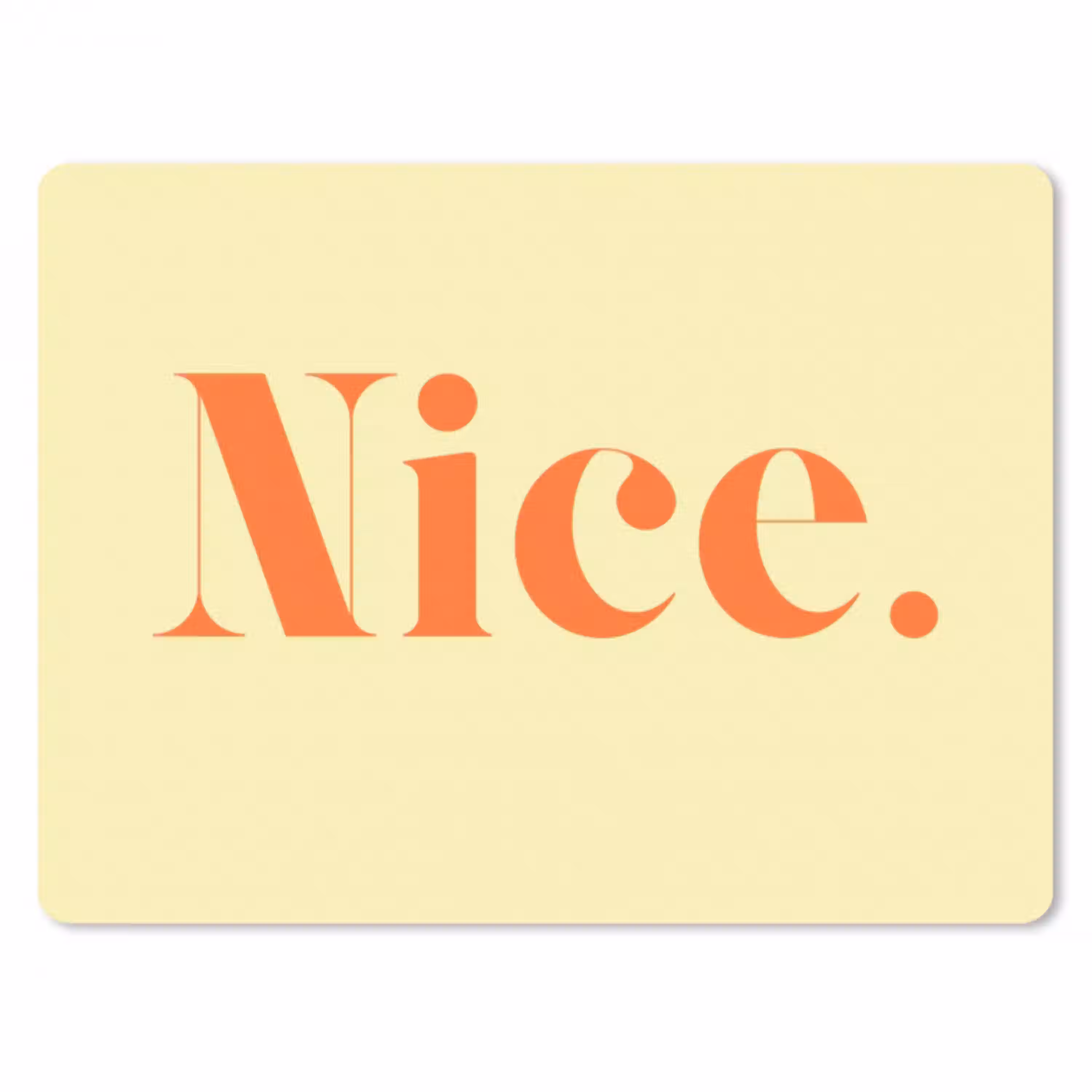 Nice - Oranje - Geel - Minimalistisch muismat rubber klein -3d