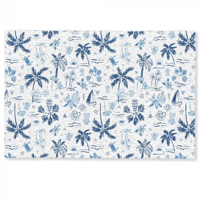 Zee - Strand - Blauw - Wit Deurmat klein 898 -zkaufland3d