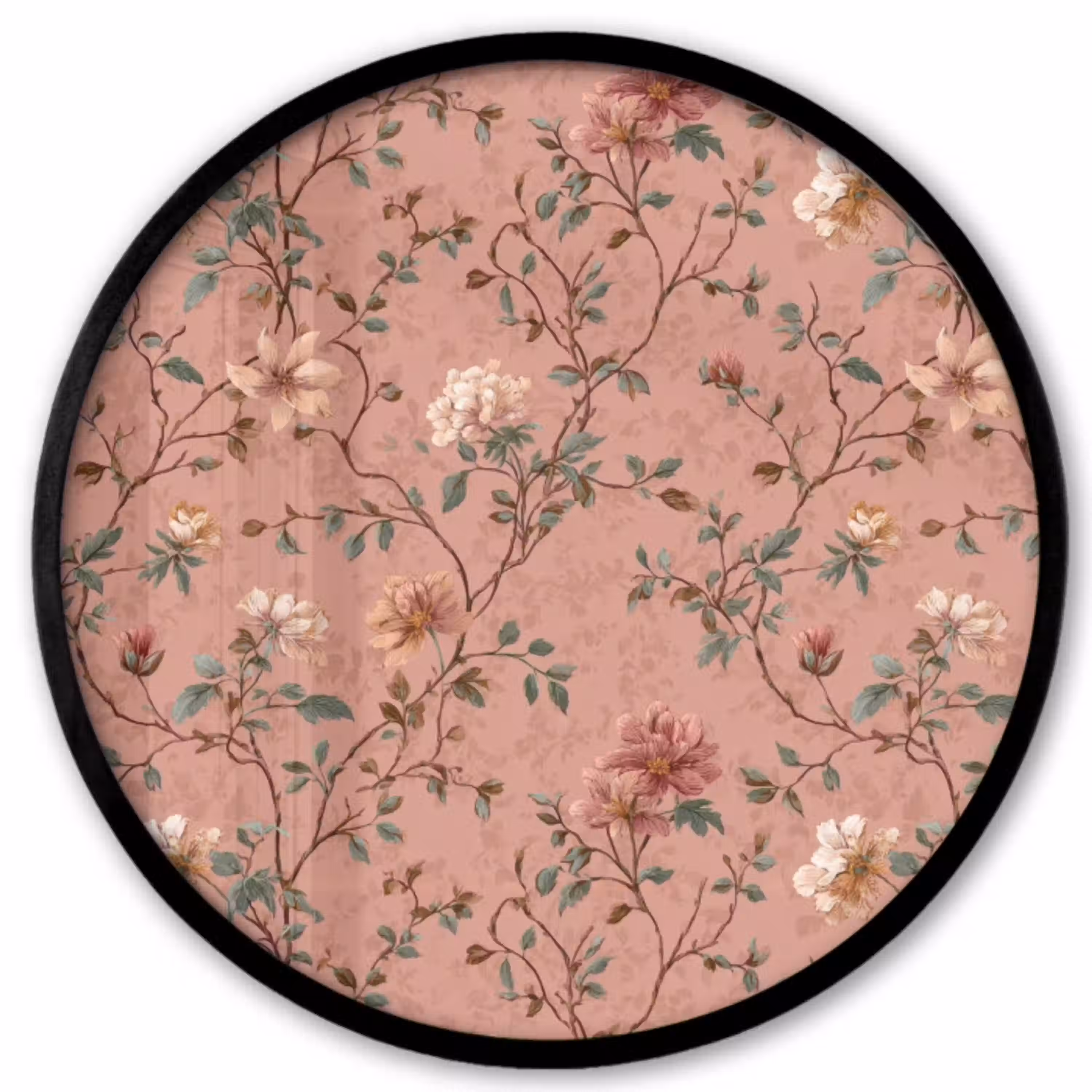 Botanisch - Bloemen - Roze Fotolijst rond zonder passe partout klein 856 -3d
