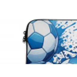 Voetballen - Verf - Sport - Blauw laptophoes neopreen klein -detail