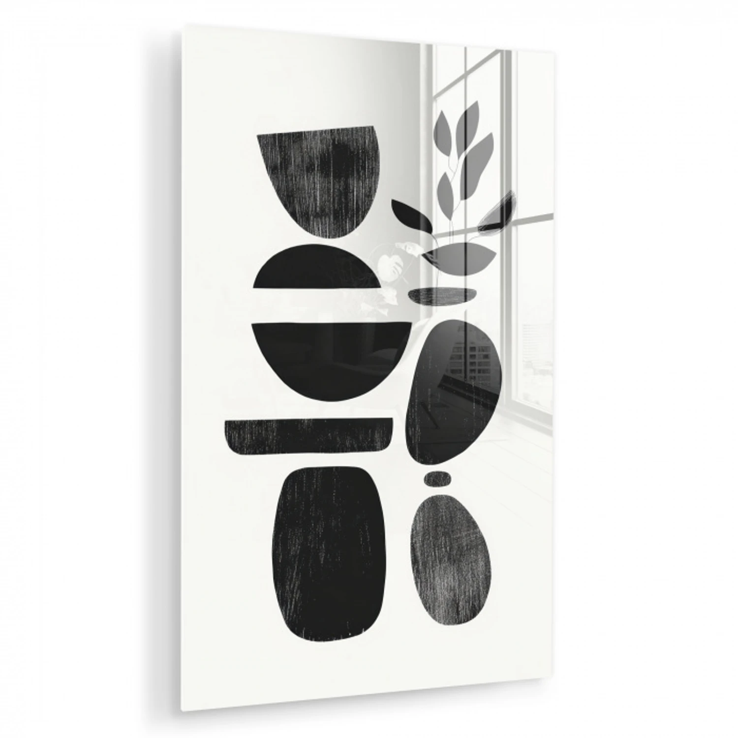 Japandi - Zwart - Abstract plexiglas 5mm klein -zzzproduct_nieuw