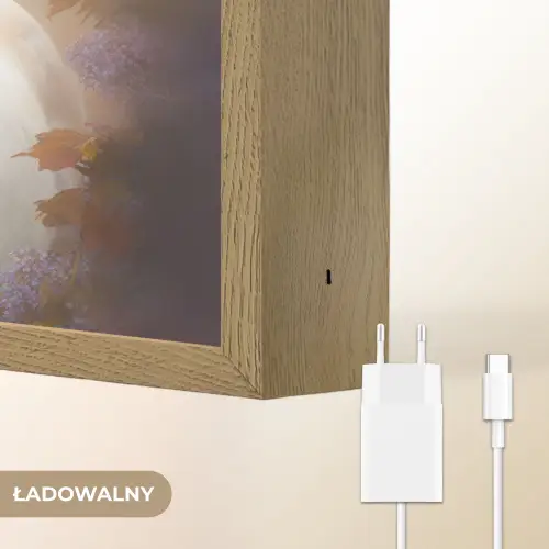 Paard - Natuur - Dieren - Bloemen - Paars Light Box met batterij (Wandlamp kind) middel -USP_websiteoplaadbaarNL