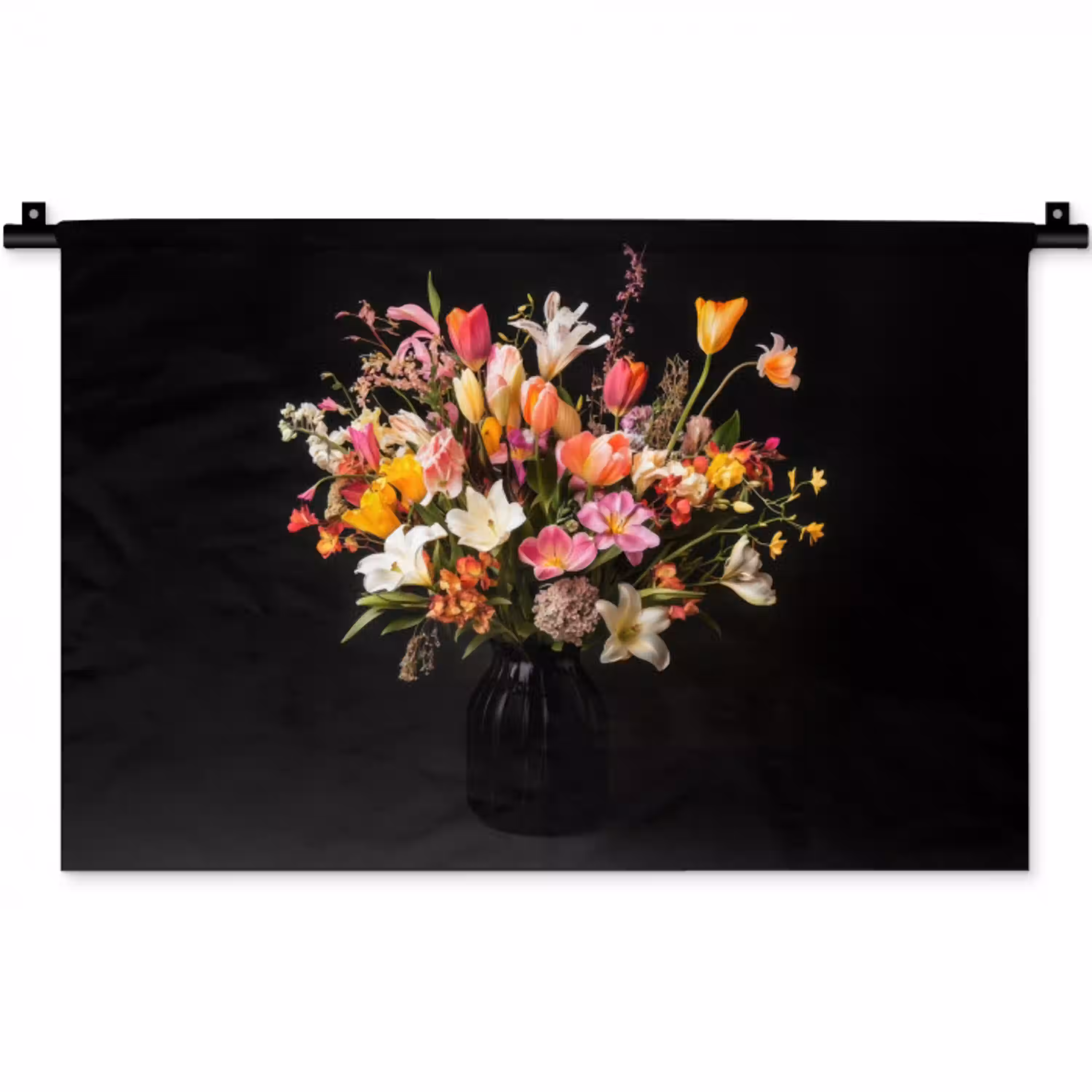 Vaas - Bloemen - Tulpen Wandkleed katoen klein -zz3d