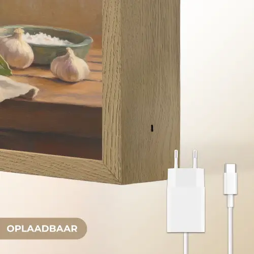 Tomaten - Olijfolie - Stilleven Light Box met batterij (Wandlamp) middel -USP_websiteoplaadbaarNL