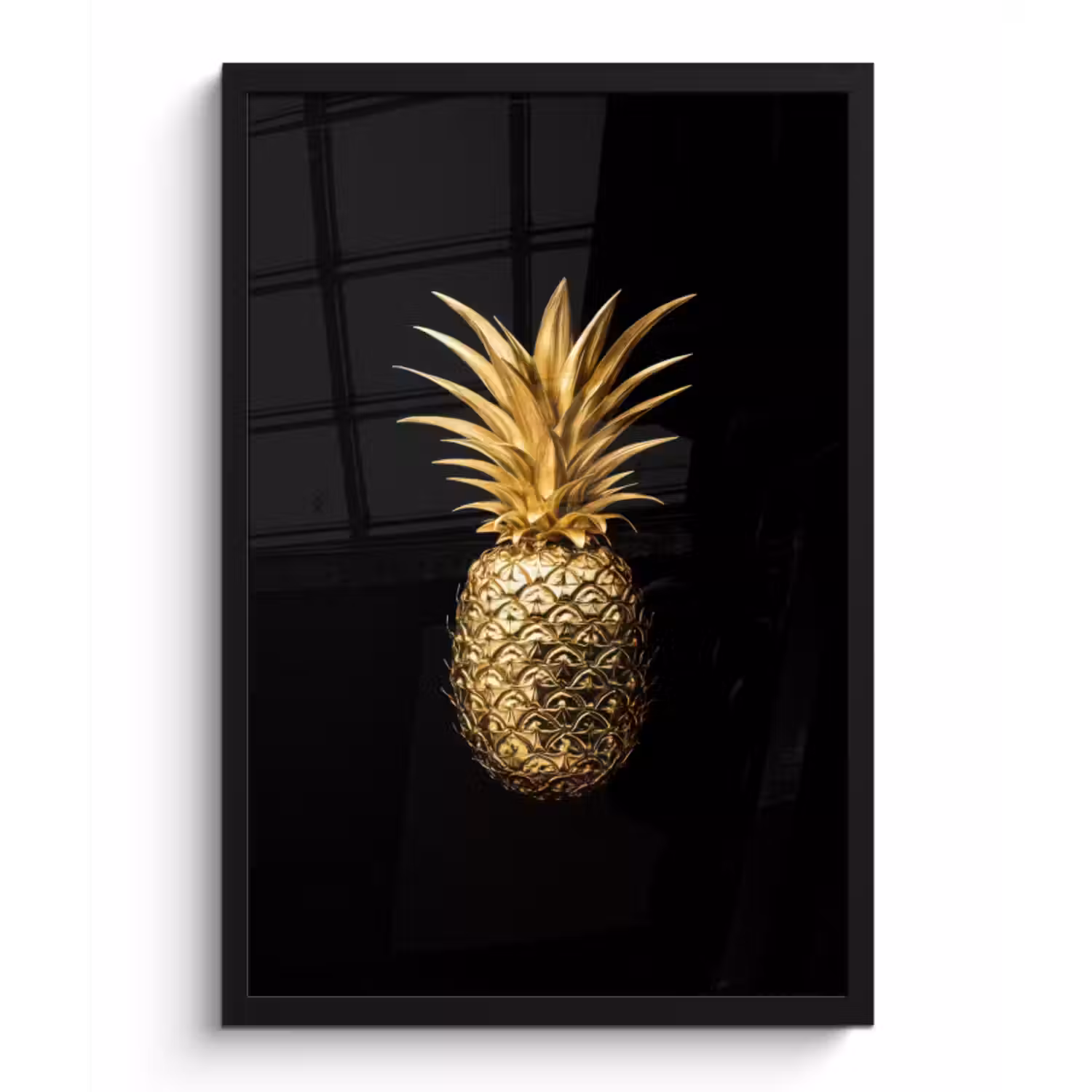 Poster met lijst - Ananas - Zwart - Goud - Luxe