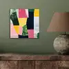 Abstract - Roze - Lappen - Vormen - Geel aluminium wit klein -sfeer2