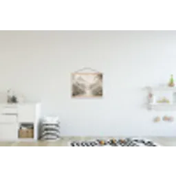 Jungle - Watervallen - Tropisch - Illustratie textielposter latten blank klein -kinderkamer
