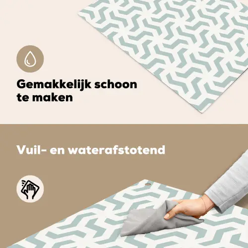 Patronen - Abstract - Groen - Geometrie Inductie beschemer met haakjes klein 777 -ky-schoon-nl