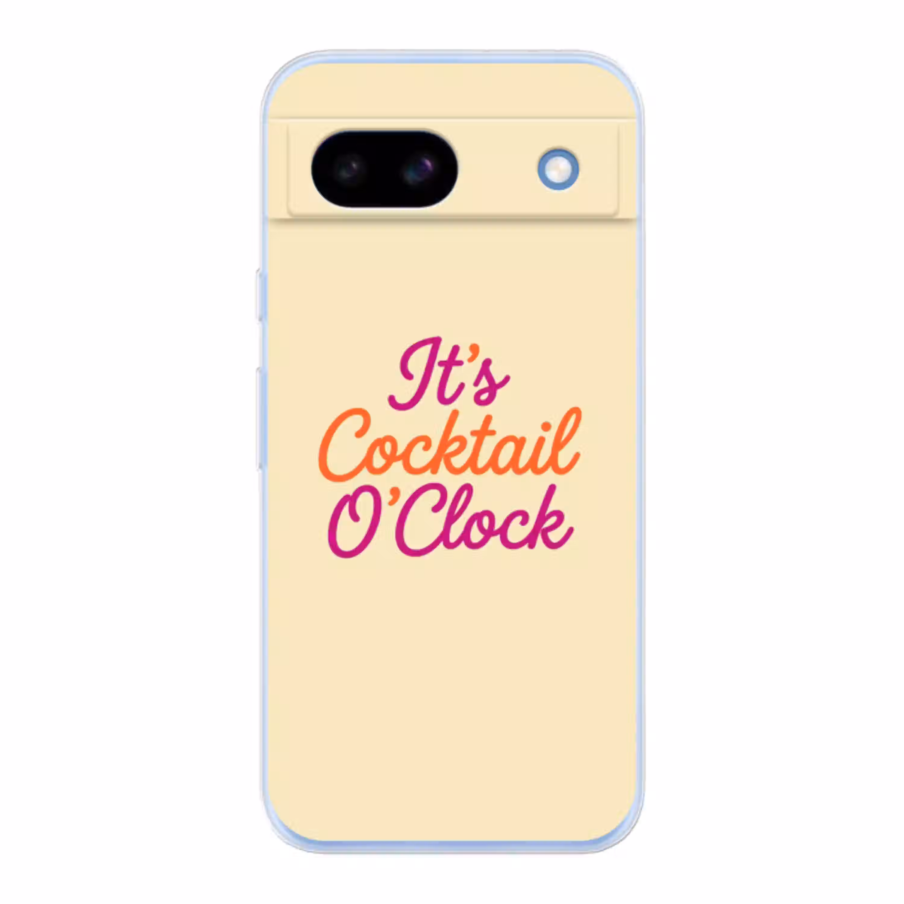 Cocktail O'Clock - Geel - Retro Telefoonhoesje Google Pixel 8 a klein -3d