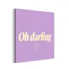 Oh darling - Hart - Paars aluminium wit klein -3d