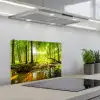 Bos - Landschap - Water - Bomen - Zon - Groen - Natuur keuken achterwand spatscherm klein -3d_schuin