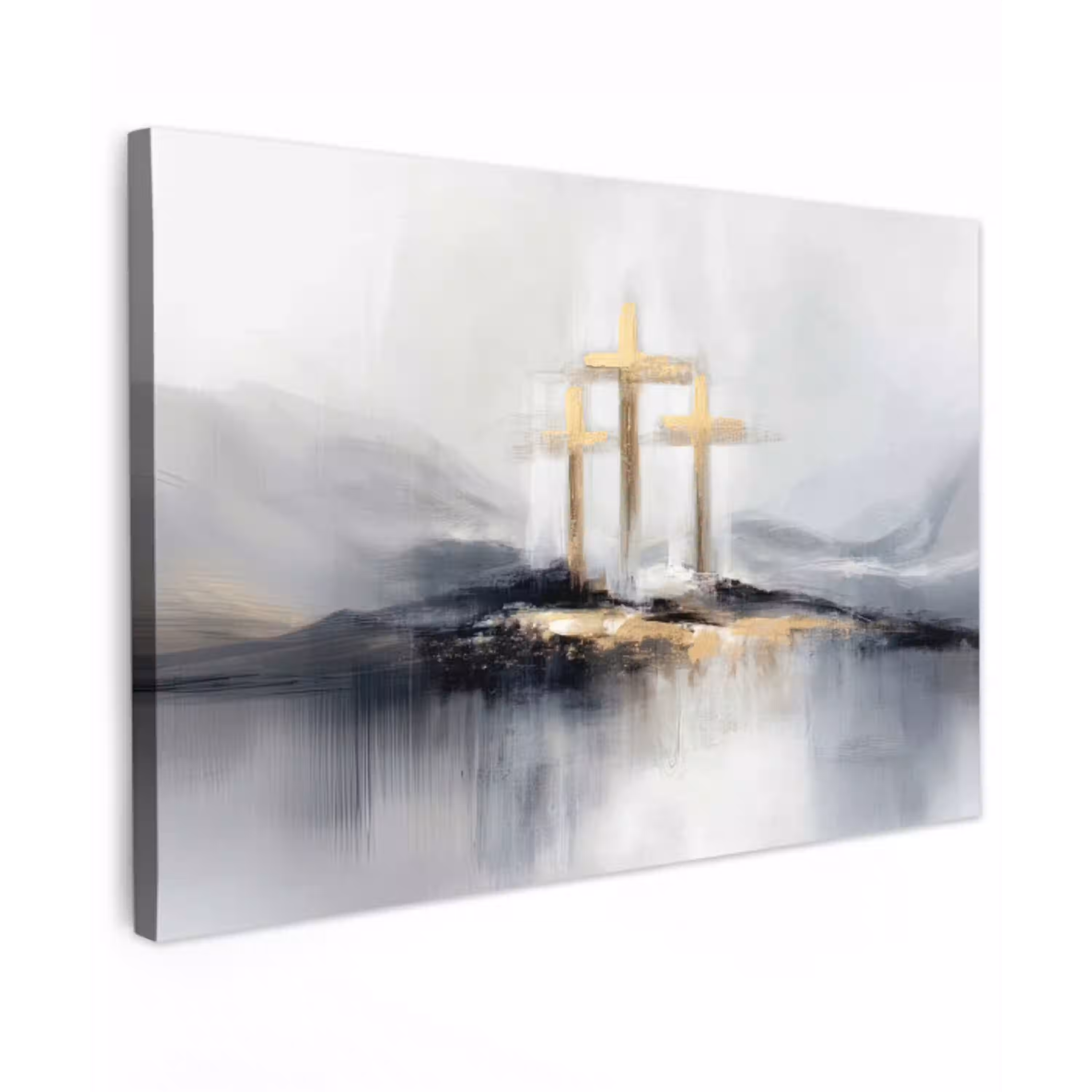 Abstract - Schilderij - Christendom - Kruis canvas 2cm klein -z3d