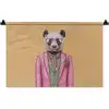 Panda - Pak - Zonnebril - Blauw Wandkleed katoen klein -zz3d