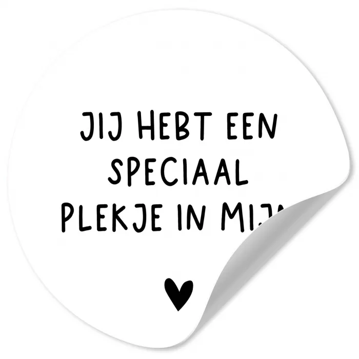 Een speciaal plekje in mijn hart - Spreuken - Quotes Wandcirkel behangsticker klein -3d