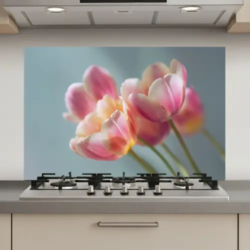 Tulpen - Roze - Stelen keuken achterwand spatscherm klein -3d_website