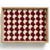 Rood - Tegelpatroon - Crème Dienblad Rechthoek middel 911 -z3d_shopping