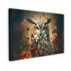 Uil - Vogel - Bloemen - Planten - Botanisch canvas 2cm klein -z3d
