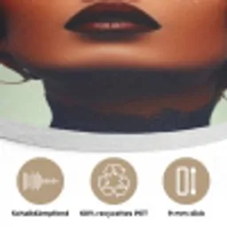 Vrouw - Chocolade - Frambozen - Aardbeien - Koekjes Akoestische PET Vilt - Rond klein -closeup_DE