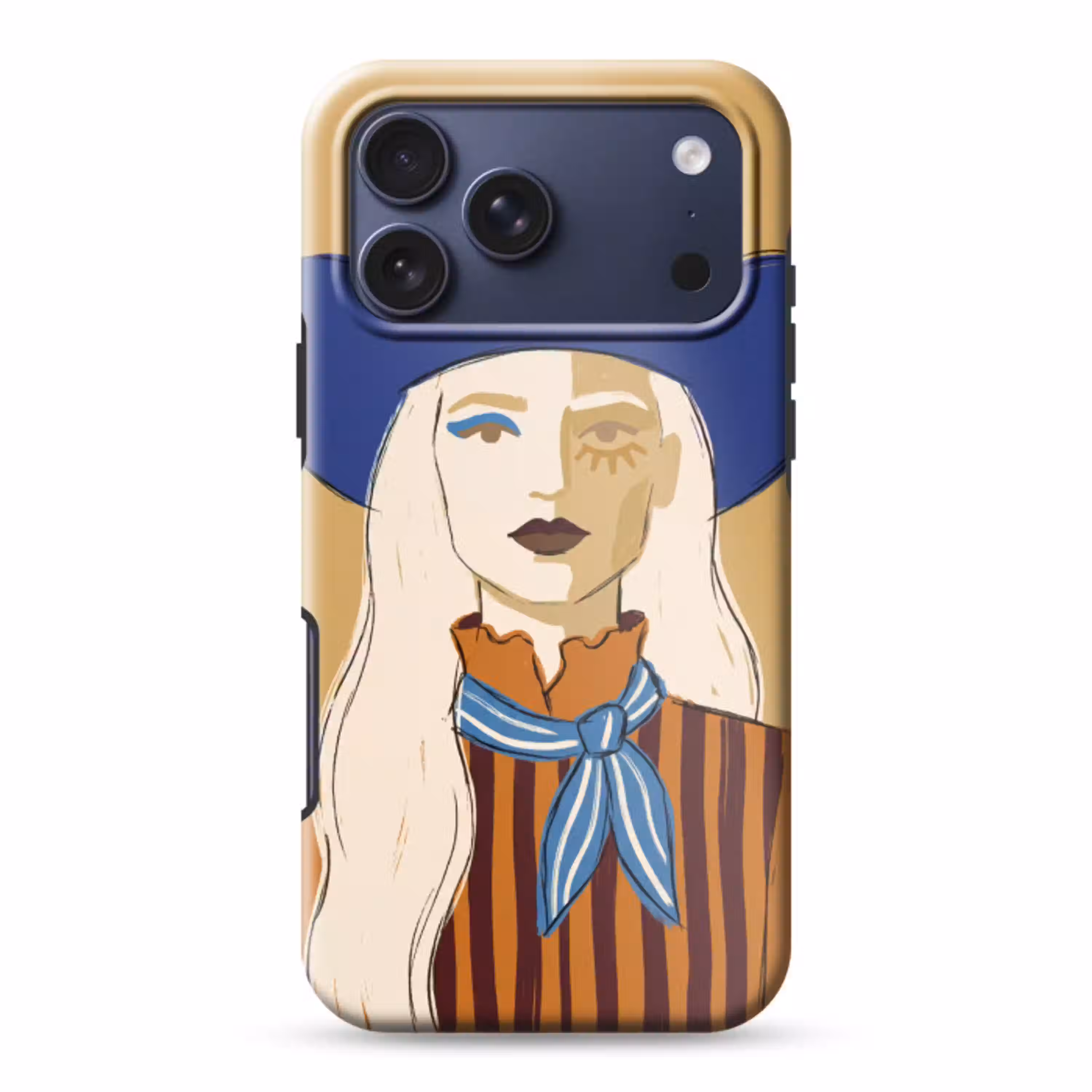 Vrouw - Portret - Abstract - Kleurrijk - Modern Toughcase MagSafe Apple iPhone 17 Pro Max klein -3d