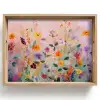 Schilderij - Bloemen - Abstract - Kleurrijk Dienblad Rechthoek middel -z3d_shopping