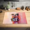 Planken - Boeken - Bladeren Inductie beschermer vinyl 3mm klein -sfeer5