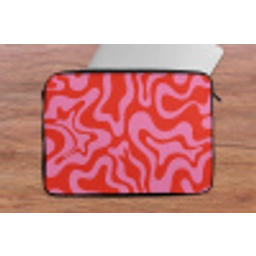 Abstract - Patroon - Rood - Roze - Minimalistisch laptophoes neopreen klein -tafel