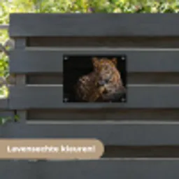 Wilde dieren - Panter - Portret - Zwart - Dieren tuinposter los doek klein -sfeer3